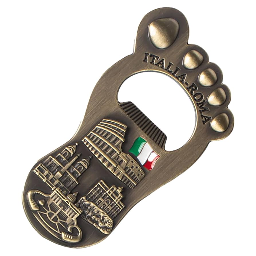 Amazon | 磁気ビール栓抜き、足跡 栓抜き 金属製 冷蔵庫